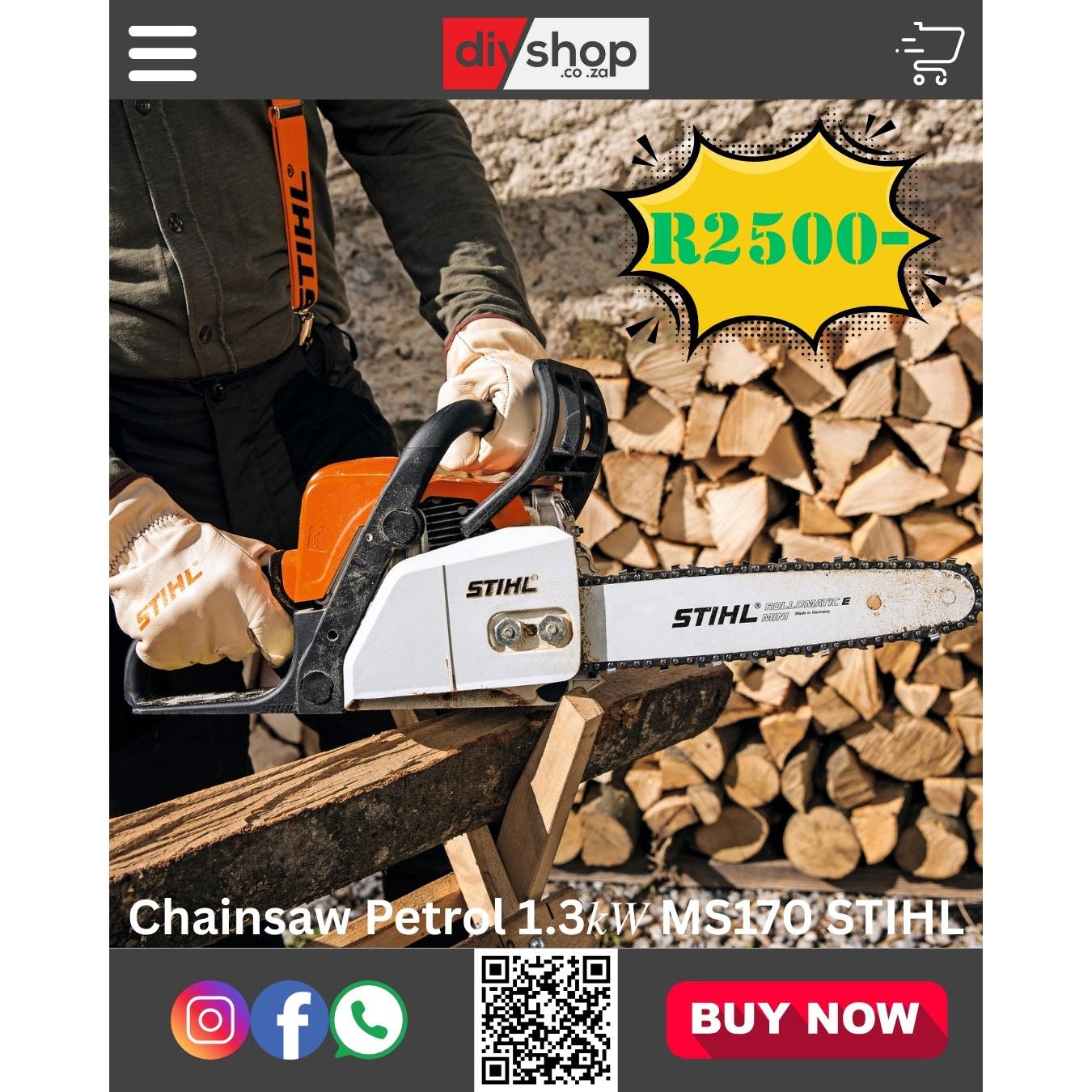 منشار سلسلة بنزين 1.3 لتر MS170 STIHL