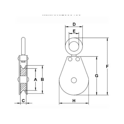 Awning Swivel Pulley Double-19mm-