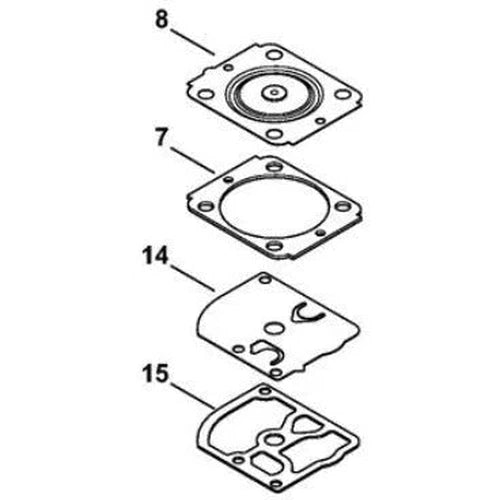 Carburettor Repair Kit 4151/00 Stihl-