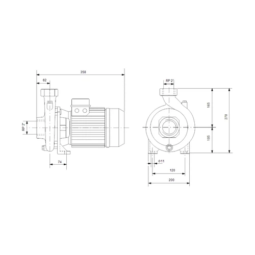Centrifugal Pump 400𝑉 NS Grundfos-30-18 1.85𝑘𝑊/30𝑚³ℓ𝑝𝒉/𝐻18𝑚-