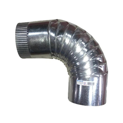 Chimney Flue Elbow 90° GALV 𝑇0.4𝑚𝑚 »-⌀100x230x230𝑚𝑚-