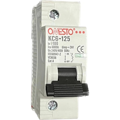 Circuit Breaker MCB DIN Onesto-1𝑃ole-80𝐴 6𝑘𝐴-