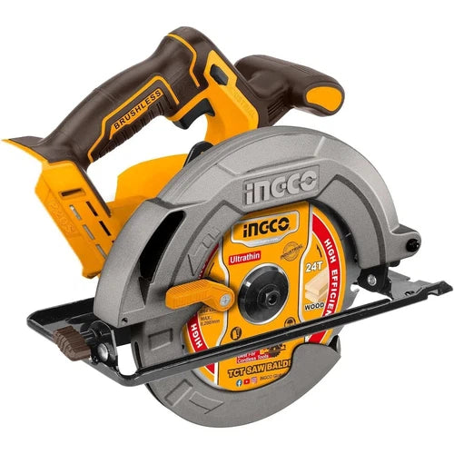 Circular Saw Cordless 20𝑉 iNGCO »-185𝑚𝑚-Tool Only-