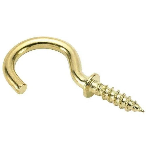 Cup Hook Round Brass Plated-25mm-𝑝/10-