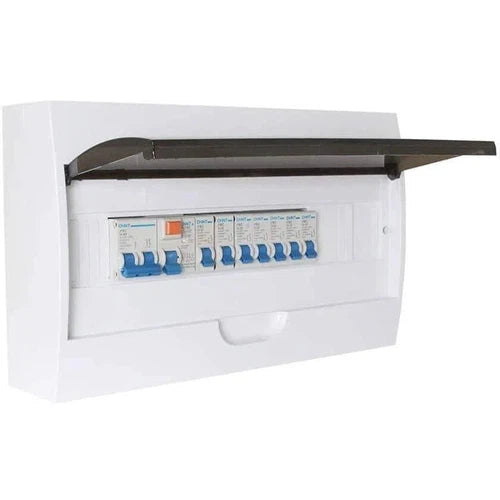 Distribution Box Ready Surface Mount DIN Completeβ-12way (50A/63EL/32A/2x20A/2x10A)-