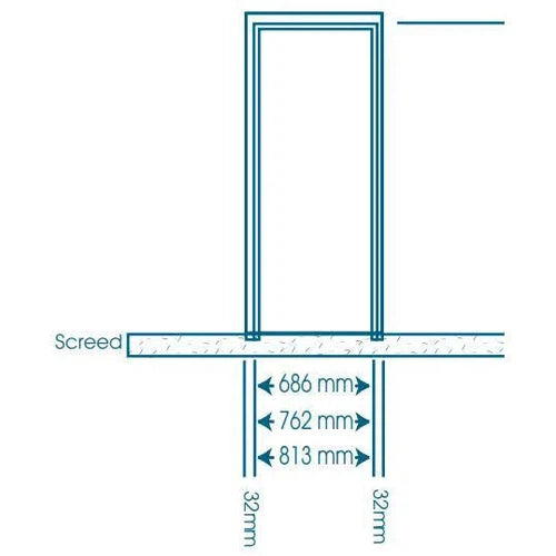 Door Frame Steel 𝐷4.5" (Flat Packed) Robmeg-HD 𝑇1.0𝑚𝑚-Right-