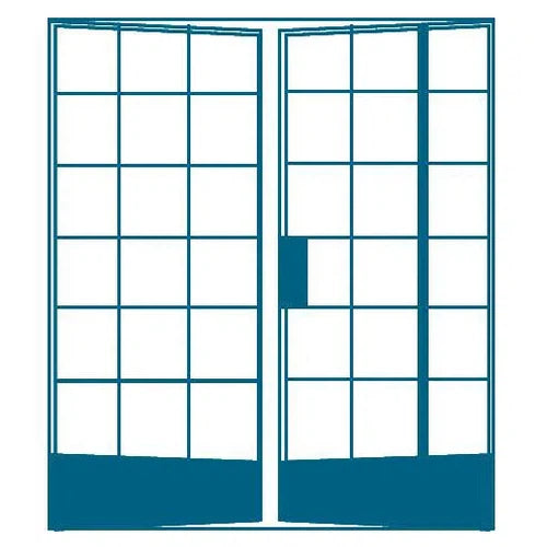 French Door Steel Double FX7 Cottage Pane-π€1511 x π»2134mm-Open In Right-