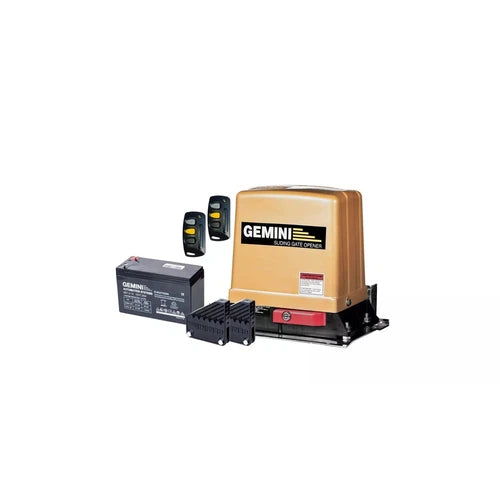 Gate Motor Sliding 12𝑉 Gemini-7𝐴𝒉-Motor+Bat+2xRmt+BaseP-