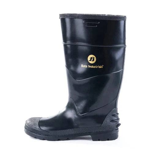 Gumboots Water Boot Knee Length Bata-5-Black-