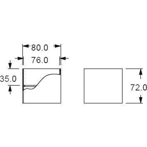 Gutter Streamline Downpipe Socket-75mm-