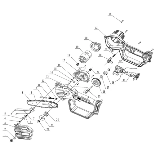 Hand Pruner Cordless 20𝑉 iNGCO-𝐿10𝑐𝑚/🟣71PM3-32𝐷𝐿-Tool Only-