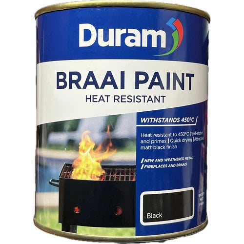 Heat Resistant Braai Paint Duram-Black-1ℓ-