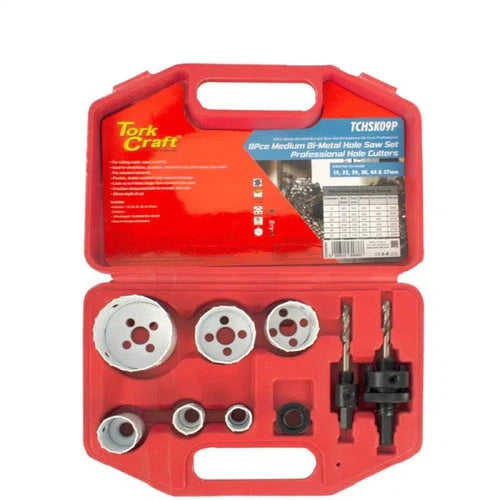 Hole Saw HSS Kit 9pc TorkCraft-