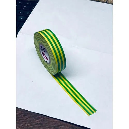 Insulation Tape Seal & Bond-Green/Yellow-𝑤18𝑚𝑚 x 𝑇0.18 x 𝐿20𝑚-
