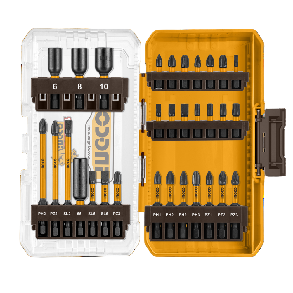 Screwdriver Bit Set 31pc Cased iNGCO