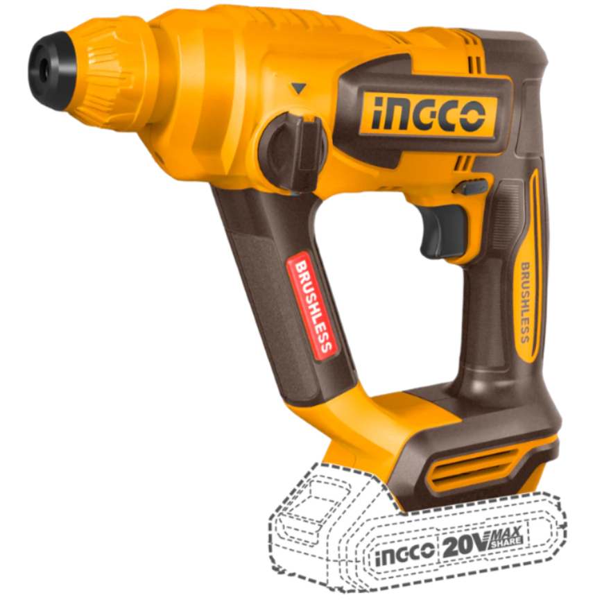 Rotary Hammer Drill Cordless 18𝑚𝑚 20𝑉 iNGCO (Brushless)