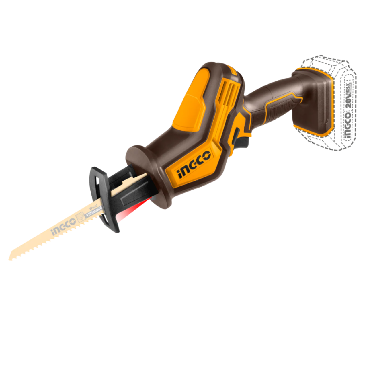 Reciprocating Saw Cordless 20𝑉 Pistol Grip iNGCO