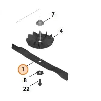 Lawnmower Bar Blade for RMA348 STIHL-