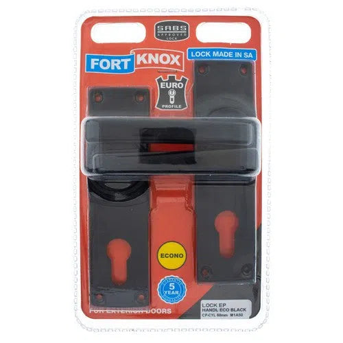 Lockset Classic Cylinder Meduim Duty FortKnox-Black-