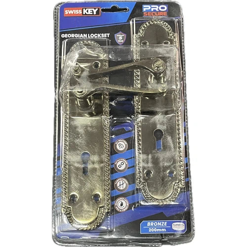 Lockset Georgian 8" Keyhole-Bronze-