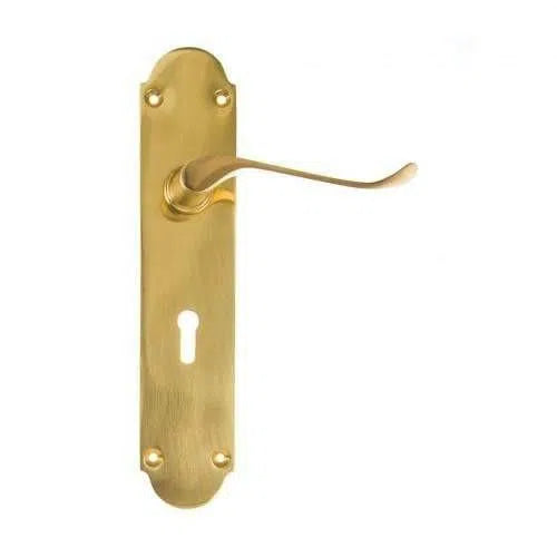 Lockset Victorian Scroll 8'' Keyhole-Bronze-
