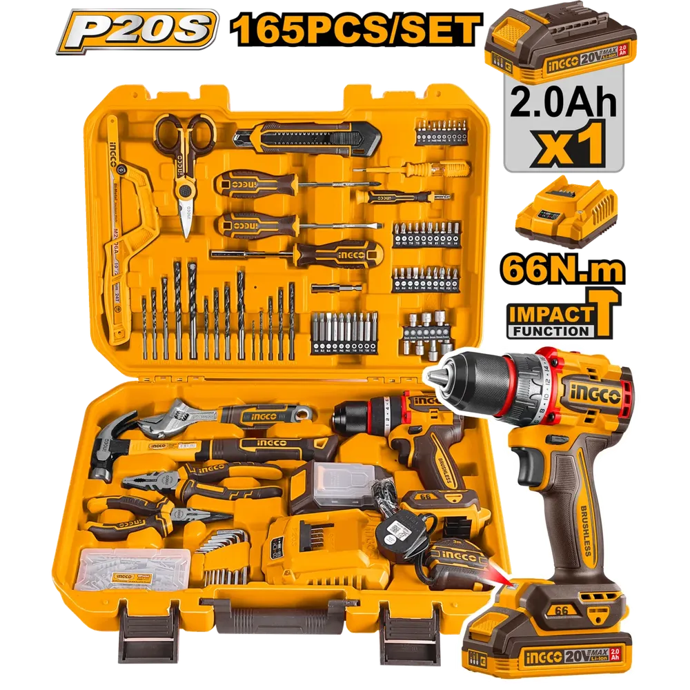 Perfect Household Tool Set in Case 165pc iNGCO-