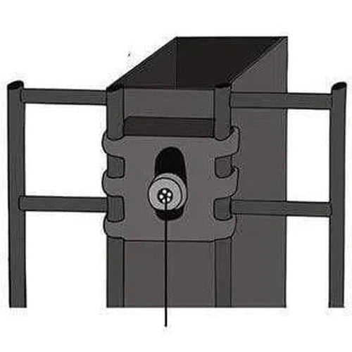Post for Flat Panel Boundry-2.4m-Charcoal-