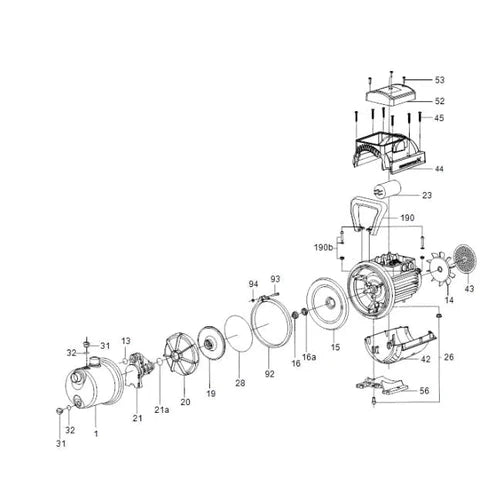 Pressure Pump Jet Self Priming JP 3-42 PM1 Grundfos-0.55𝑘𝑊/3𝑚³ℓ𝑝𝒉/𝐻18𝑚/2.7℔ + Flow Switch-