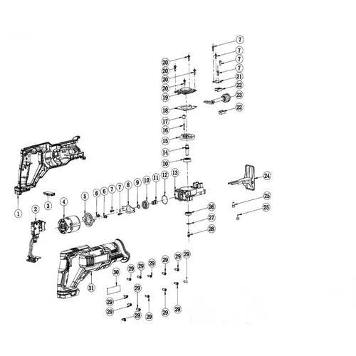 Reciprocating Saw Cordless 20π iNGCO-Tool Only-