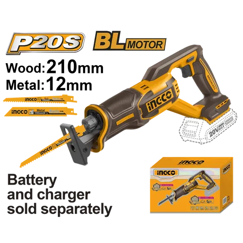 Reciprocating Saw Cordless 20π iNGCO-Tool Only-