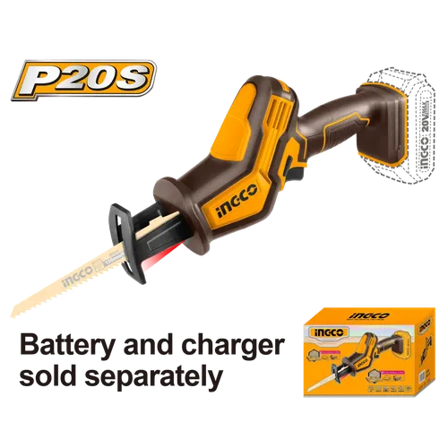 Reciprocating Saw Cordless 20π Pistol Grip iNGCO-Tool Only-