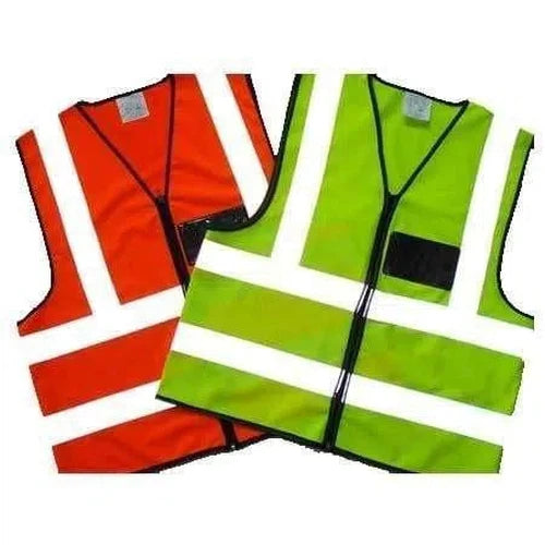 Reflective Vest with Zip & ID Pocket-Lime-Medium-