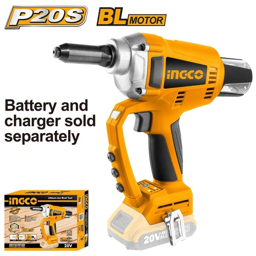 Rivet Gun Cordless 20π iNGCO(discontinued)-Tool Only-