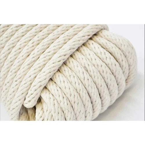 Rope Cotton Braid Sash Cord-⌀5𝑚𝑚 x 𝐿30𝑚-Cream-