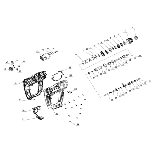 Rotary Hammer Drill Cordless 16ππ 20π iNGCO-Tool Only-