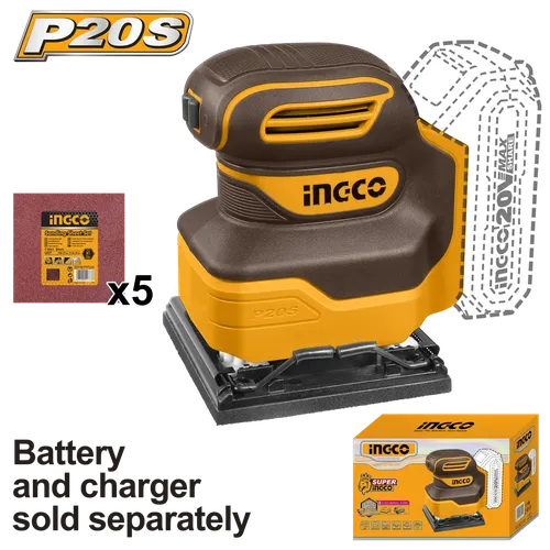 Sander Sheet Cordless 20π iNGCO-Tool Only-