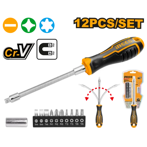 Screwdriver Flexible Shaft with Bits iNGCO-