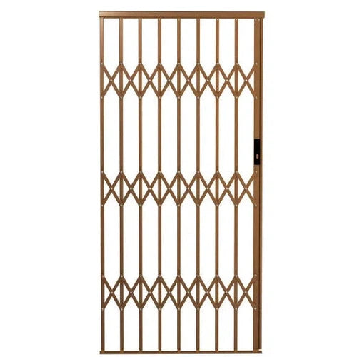 Security Gate Trellis Steel Heavy Duty-𝑤840 x 𝐻2000𝑚𝑚-Brown-
