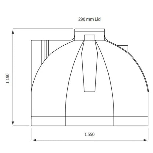 Septic Tank JoJo-1250ℓ-Black-