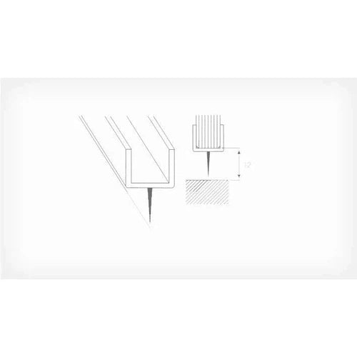 Shower Door Seal Strip Soft Centre Lip-𝑇6-8𝑚𝑚 x 𝐿2.4𝑚-