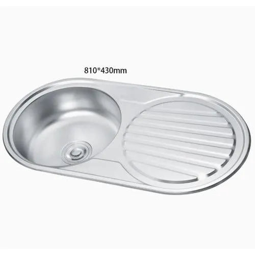 Sink Drop In Single Bowl End Round-