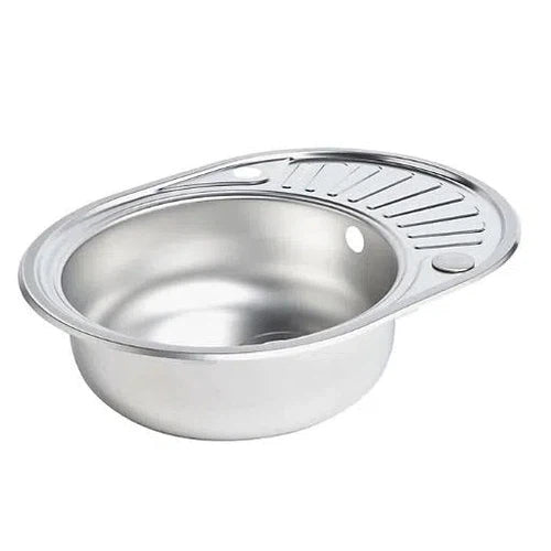 Sink Drop In Single Bowl Half End Round-