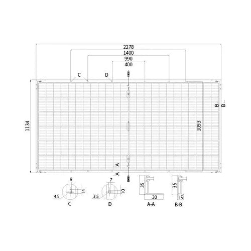 Solar Panel Mono T1 LONGi-550𝑊/49.80𝑉/13.98𝐴-