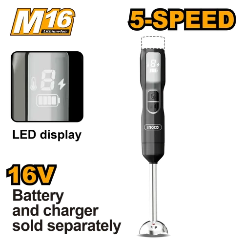 Stick Blender Cordless 16π iNGCO/decakila-Tool Only-