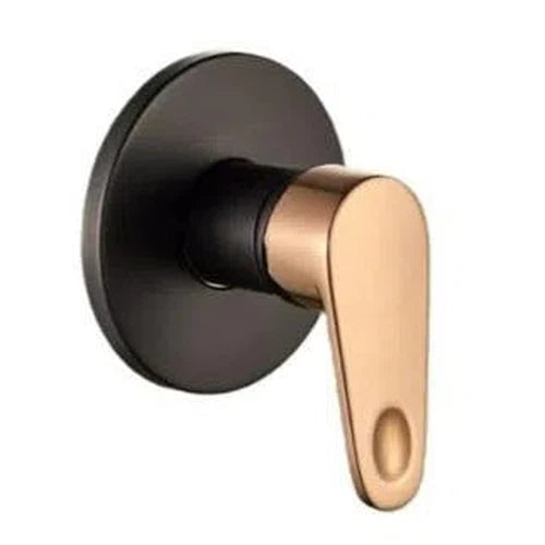 Tap Shower Mixer Rounded Lever-Black/Rose-