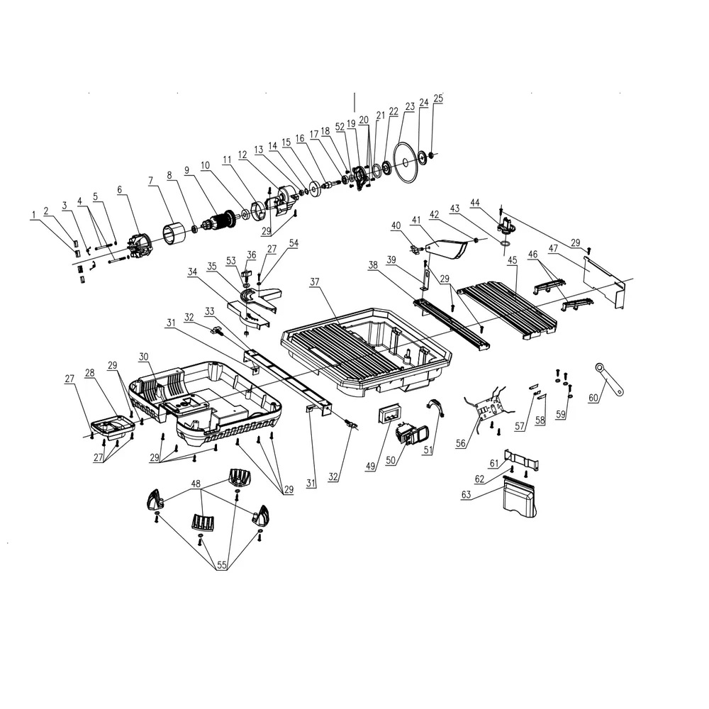 Tile Cutter Cordless 20đ WADFOW-Tool Only-