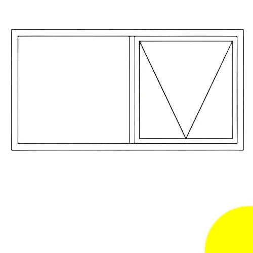 نافذة ألومنيوم PT 126 (𝑊1190x𝐻590mm)