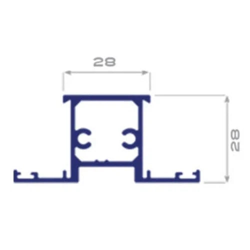 Window Aluminium Mullion-28mm-Bronze-