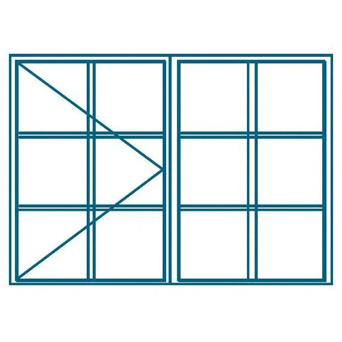 Window Steel C2 with Burglar Bars (𝑊997x𝐻924mm)-Window Frames-Robmeg-diyshop.co.za