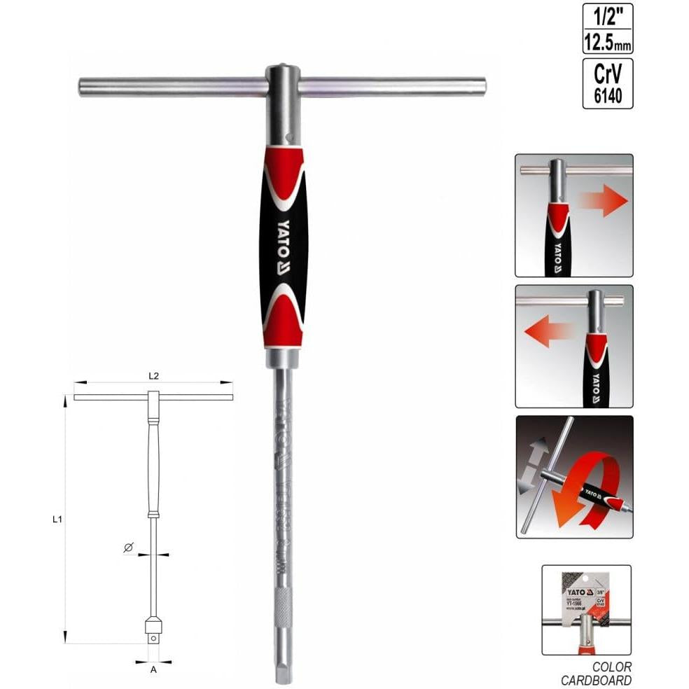Socket Wrench 1/2" T Handle